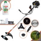 Máquina de Cortar Grama Lateral À Gasolina Terra GRH-520 52cc 2,5HP 6.500rpm Roçadeira Com 5 Opções de Cortes, Carretel Nylon + 4 Lâminas Extras, Ideal Para Todos os Tipos de Trabalho + ÓLEO STIHL 2T