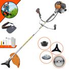 Máquina de Cortar Grama Tekna RL430-P 43cc 1,7HP Roçadeira Completa Com Faca 3 Pontas, Faca 40 Dentes + Carretel Nylon + Escova de Aço 38 Cerdas