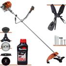 Máquina de Cortar Grama Tekna RL430ACNTK À Gasolina 43cc 1,7HP 9.000rpm Roçadeira Lateral Multifuncional Com 5 Opções de Cortes + ÓLEO TOYAMA 2T