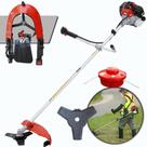 Máquina de Cortar Grama Toyama RT43-L À Gasolina 43cc 2 Tempos 1,7HP Roçadeira Completa Com Cabeçote de Nylon + Lâmina 3 Pontas