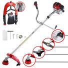 Máquina de Cortar Grama Toyama RT43-L À Gasolina 43cc Motor 2T 1,7HP de Potência 10.000rpm Roçadeira Lateral Completa Com Carretel de Nylon + Lâmina 2 Pontas + Lâmina 3 Pontas + Lâmina Circular Vídea
