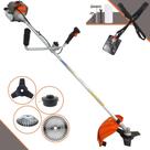 Máquina de Cortar Grama Vulcan VR330-P À Gasolina 33cc 1,2HP Completa Com Guidão Anti-Vibração 4 Opções de Corte Carretel de Nylon, Lâmina 3 Pontas, Lâmina 40 Dentes de Vídea e Escova de Aço 38 Cerdas