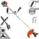Máquina de Cortar Grama Vulcan VR330-P À Gasolina 33cc 2T 1,2HP de Potência 10.000rpm Roçadeira Com Guidão Anti-Vibração Carretel de Nylon + Lâmina 2 Pontas + Lâmina 3 Pontas + Lâmina Circular Vídea