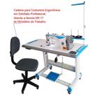 Máquina de Costura Industrial Reta Jack F5 com Motor Direct Drive e Cadeira Ergonômica para Costureira