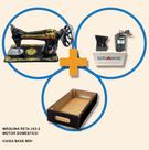 Máquina de costura reta Doméstica Pretinha+base+Motor 220v Máquina de costura reta Doméstica Pretinha+base+Motor 220v