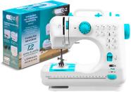 Máquina De Costura Reta Oz Sm1010 Portátil 12 Pontos Branca 110v/220v