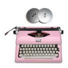 Máquina de escrever manual portátil Royal 79105Y retrô rosa