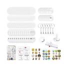 Máquina De Fazer Crachás DIY Para Crianças, Kit Portátil De Botões Com 48 Padrões