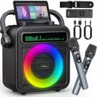 Máquina de karaokê Gesnada 6" Subwoofer Bluetooth 40W 2 Mics