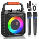 Máquina de Karaokê HWWR com 2 Microfones e Luzes de DJ - Para Adultos e Crianças