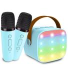 Máquina de Karaokê Infantil Darkant Portátil com Bluetooth e 2 Microfones