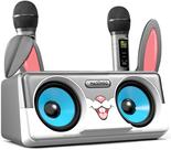 Máquina de Karaokê Infantil MASINGO Rabbit com 2 Microfones Bluetooth
