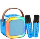 Máquina de karaokê Kinglucky Mini para crianças com 2 microfones sem fio