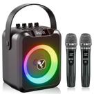 Máquina de Karaokê Portátil Vemander com 2 Microfones Sem Fio
