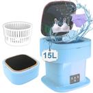 Máquina de Lavar Portátil ABXKZ 15L com Secador Giratório - Azul