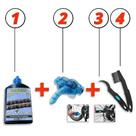 Maquina De Limpar Corrente Bicicleta Bike + Escovas + Bk-lub