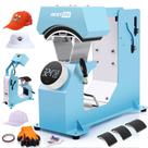 Máquina de prensa térmica AKEYDIY Auto Hat para bonés 3 em 1, 3 unidades