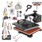 Máquina de prensa térmica VEVOR 8 em 1 30x38cm para camiseta, chapéu e caneca