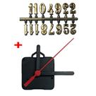 Máquina de Relógio Tic Tac Quartz de Parede 16,5mm com Ponteiros Palito 7,5cm Preto Número Ouro Máquina de Relógio Tic Tac Quartz de Parede 16,5mm com Ponteiros Palito 7,5cm Preto Número Ouro