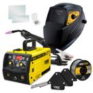 Maquina de Solda Inversor Tork Mig Eletrodo Tig 140A Com Mascara Arame Esquadro 220V Maquina de Solda Inversor Tork Mig Eletrodo Tig 140A Com Mascara Arame Esquadro 220V