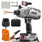 Máquina de Solda Portátil SakerPlus, Soldador Manual 110V, Soldador ARC Portátil com Inversor IGBT e 5 Ajustes Variáveis de Corrente, 30 Varas de Arame 3/32", Máscara de Solda e Estojo Inclusos