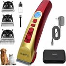Máquina de Tosa para Cães Suplink Sem Fio 2 Velocidades Kit com 4 Lâminas