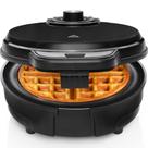 Máquina de waffles Chefman Anti-Overflow Belgian Black 700W 120V