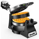 Máquina de Waffles Novalife 1400W Dupla Belga 8 Fatias