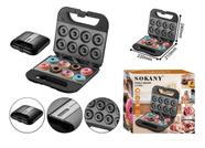 Máquina Donut 8 Furos Potente 750w Rosquinha Deliciosa 127v Preto