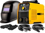 Máquina Inversora De Solda Mma Eletrodo 220V Com Máscara De Solda Fotossensível e Luvas