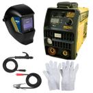 Maquina Inversora De Solda Uso Pesado Soldar Com Eletrodo + Mascara + Luva