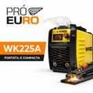 Máquina Inversora de Solda WK225A MMA e TIG Lift 220V Portátil Pró Euro