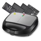 Maquina Multifuncional 4 Em1 Waffle Sanduicheira Bolinhos Donuts Emogis 600w Preto 220v