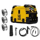 Máquina Multiprocesso 150i 150A 220v + 3 Arame Solda Mig Revestido Uso Sem Gás 0,8mm E71T-SG Rolo 1kg - Galzer Máquina Multiprocesso 150i 150A 220v + 3 Arame Solda Mig Revestido Uso Sem Gás 0,8mm E71T-SG Rolo 1kg - Galzer