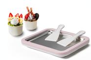 Máquina para Fazer Sorvete Rolado JoyMech com Placa Fria Instantânea, Rosa