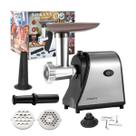 Máquina Para Moedora Carnes Fazer Linguiça Hamburguer Automático 220v Portatil