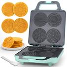 Máquina para Pizzelle Baker's Friend Eléctrica de 9 cm para 4 Galletas Aqua
