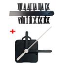 Máquina Relógio Tic Tac Quartz Parede 16,5mm Ponteiros Palito 7,3cm Preto Branco Número Romano Preto Máquina Relógio Tic Tac Quartz Parede 16,5mm Ponteiros Palito 7,3cm Preto Branco Número Romano Preto
