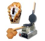 Maquina Waffle Bubble Coração Profissional Antiaderente 220v Prateado