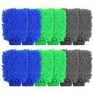 MAQUITA 12 Luvas de Microfibra Chenille para Lavagem de Carros 18x26 cm