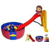Maravilha kit bebe escorregador piscina bolinhas diversao alegria