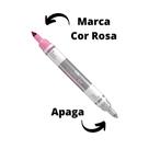Marca Texto Apagável Cis - Lumini Ex - Marca-Textos duas pontas: uma chanfrada da cor da caneta e outra que apaga