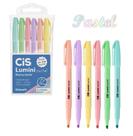 Marca Texto Cis Lumini Pastel - Kit Com 6 Cores - Oferta