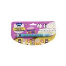 Marca Texto Com Cheirinho De Frutas Glitter + Carimbo Roller LYKE