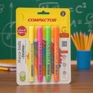 Marca-Texto Compactor Destaq Kit com 4 Cores Neon para Canhotos e Destros