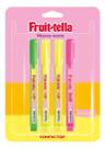 Marca Texto Compactor Fruit-Tella 4 Cores com Cheirinho Frutado