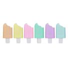 Marca Texto Fofinho Picolé Sorvete Mini 6 Cores Pastel