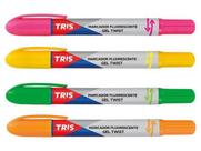 Marca Texto Gel Twist - 4 Cores Fluorescentes