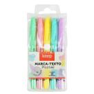 Marca Texto Grifador Keep Chanfrado Tom Pastel Com 5 Cores