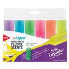 Marca Texto Liqeo Flat Neon Estojo C/6 Cores Tris